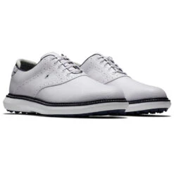 FootJoy FJ Traditions Spikeless 57927 Golf Shoes -Golf Gear Sales FootJoy FJ Traditions Spikeless Shoes White Navy 3