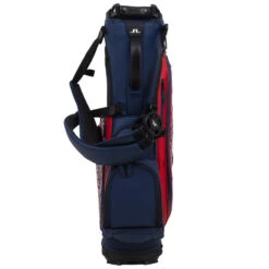 J.Lindeberg Play ST Golf Stand Bag -Golf Gear Sales J Lindeberg Play ST Golf Stand Bag Swirl Red JL Navy Barbados Cherry 3