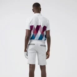 J.Lindeberg Active Argyle Golf Shorts 10 J.Lindeberg Active Argyle Golf Shorts -Golf Gear Sales J.Lindeberg SS22 Active Argyl Golf Short P1345071 White Model 2