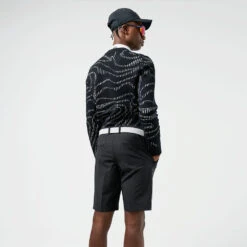 J.Lindeberg Stuart Stripe Golf Shorts 10 J.Lindeberg Stuart Stripe Golf Shorts -Golf Gear Sales J.Lindeberg SS22 Stuart Stripe Golf Shorts GMPA05577 9999 Code TSLIN012 34 W Black Model 2