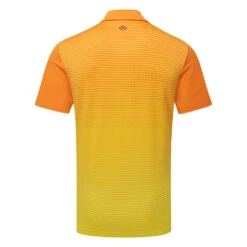 J.Lindeberg Lowell Golf Polo Shirt 5 J.Lindeberg Lowell Golf Polo Shirt -Golf Gear Sales J.Lindeberg SS23 Lowell Slim Fit Polo GMJT07524 I068 SHLIN192 Russet OrangeBlazing Yellow Back