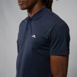 J.Lindeberg Bode Golf Polo Shirt -Golf Gear Sales J.Lindeberg GMJT06478 6855 M Bode Regular Fit Polo SHLIN162 JL Navy Model 2