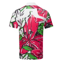J.Lindeberg Tour Collection KV Golf Polo Shirt -Golf Gear Sales J.Lindeberg SS23 KV Golf Polo GMJT08555 Q113 Azalea Back