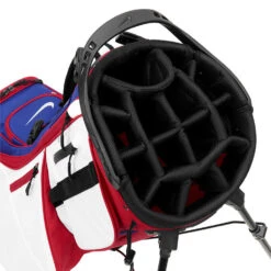 Nike Air Hybrid 2 Golf Stand Bag -Golf Gear Sales Nike Air Hybrid 2 Stand Bag DR5132 679 Gym Red Dee Royal Silver 3