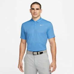 Nike Dry Victory Solid Golf Polo Shirt -Golf Gear Sales Nike SS22 Dry Victory Solid Golf Polo Shirt DH0822 412 M SHNIK780 University Blue White model 1