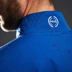 Ping Sensor Dry 2.5 Graphene Waterproof Golf Jacket -Golf Gear Sales Ping AW22 Sensor Dry 2.5 Graphene Waterproof Jacket PO3488 NSB WJPIN064 North Sea Black Model 4