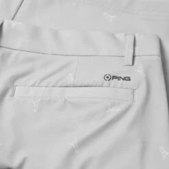 Ping Swift Golf Shorts 5 Ping Swift Golf Shorts -Golf Gear Sales Ping SS23 Swift Tailored Shorts P03581 PGW TSPIN044 Pearl Grey White Detail