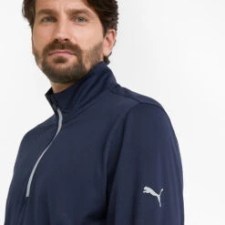 Puma Gamer 1/4 Zip Golf Popover -Golf Gear Sales Puma SS22 Gamer 1 4 Zip Sweater 599127 03 Code SWPUM231 M Navy Blazer model 2