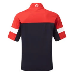 Sunderland Cortina 1/2 Zip SS Golf Wind Top -Golf Gear Sales Sunderland AW22 Cortina Half Sleeve Windproof Top SUNMW85 COR WTSUN053 M Navy Red White Back