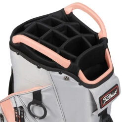 Titleist Cart 14 Lightweight Golf Cart Bag -Golf Gear Sales Titleist Cart 14 Lightweight Golf Cart Bag Grey Peach 4