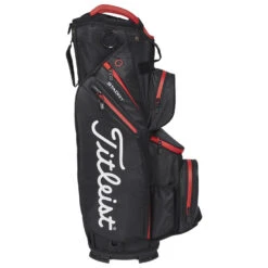 Titleist StaDry 14 Golf Cart Bag 6 Titleist StaDry 14 Golf Cart Bag -Golf Gear Sales Titleist StaDry 14 Golf Cart Bag Black Black Red 3