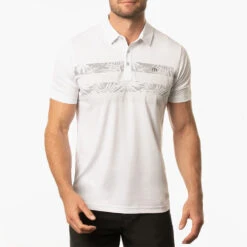 TravisMathew Activate Golf Polo Shirt 9 TravisMathew Activate Golf Polo Shirt -Golf Gear Sales Travis Mathew SS21 Activate Golf Polo Shirt 1MW440 SHTRA055 XL White Model 1