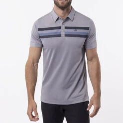 TravisMathew Private Dock Golf Polo Shirt -Golf Gear Sales Travis Mathew SS21 Private Dock Golf Polo Shirt 1MW149 SHTRA054 M Heather Medium Grey Model 1