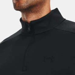 Under Armour Fleece 1/4 Zip Golf Sweater 10 Under Armour Fleece 1/4 Zip Golf Sweater -Golf Gear Sales Under Armour AW22 1 4 Zip Sweater 1373358 001 SWUND171 XL Black Black Model 2
