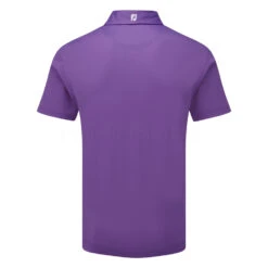FootJoy Stretch Pique Solid Golf Polo Shirt -Golf Gear Sales footjoy pique ss shirt ath 91820 purple back