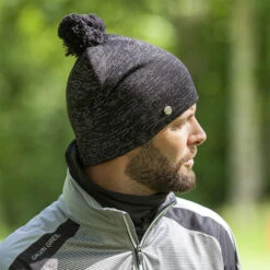 Galvin Green Lemmy Interface-1 Bobble Golf Beanie -Golf Gear Sales lemmybobblebeanieblackreflex3